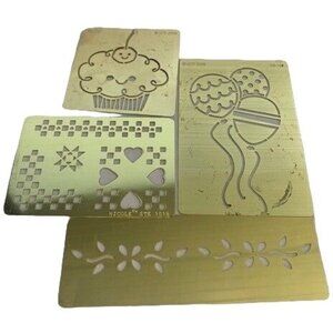 Cupcake & Balloons Stencil Embossing Scrapbooking Set